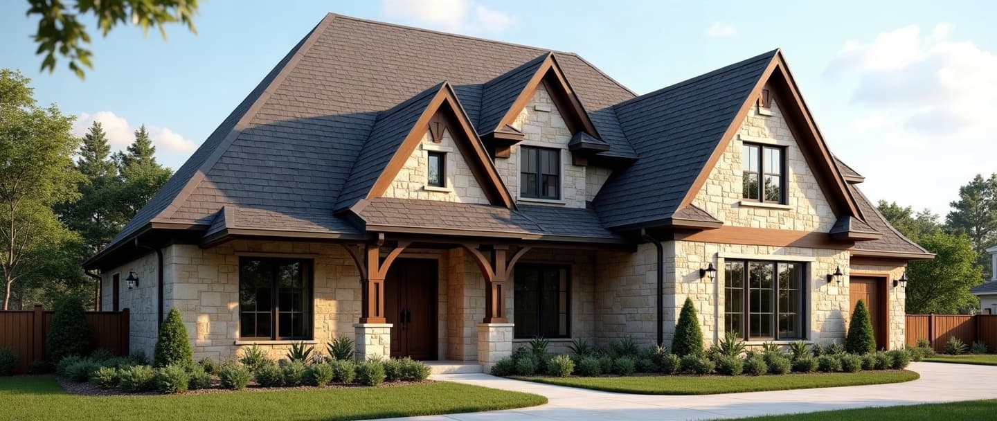 Premium finished residential roof and exterior after restoration
